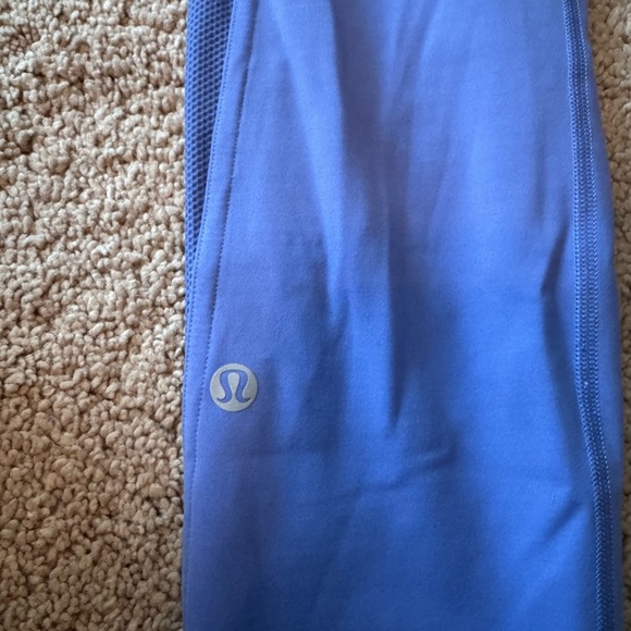 Lululemon- Perwinkle Blue Mesh Evelux Highwaisted activewear Workout Leggings - Picture 5 of 7
